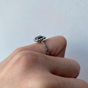 Prinzessin-Ring mit schwarzem Diamant - Foto 5
