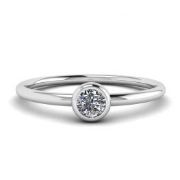 Runder kleiner Diamantring La Promesse