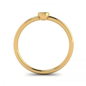 Ovaler kleiner Diamantring La Promesse aus Gelbgold - Foto 1