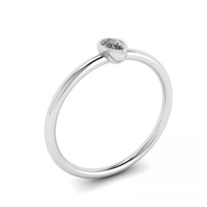Kleiner Ring mit Birnendiamant La Promesse - Foto 3