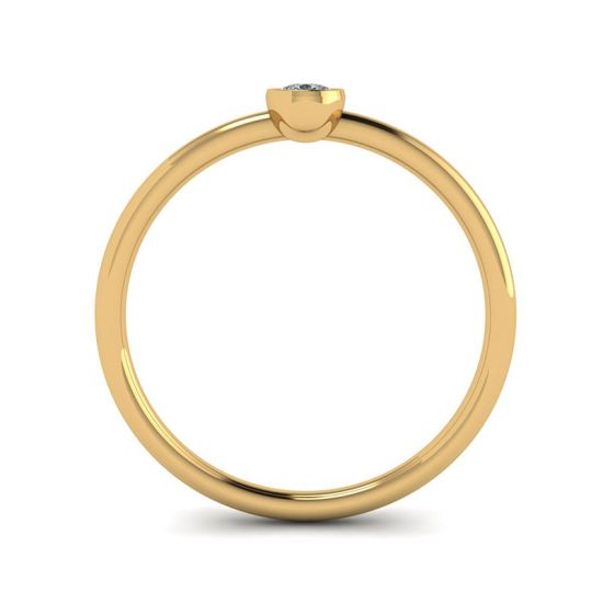 Kleiner Ring mit Birnendiamant La Promesse aus Gelbgold, More Image 0