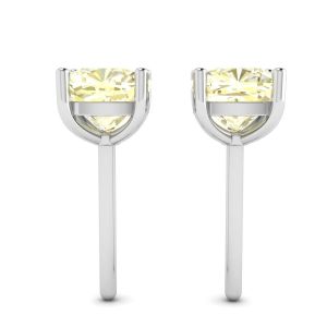 Kissenförmige Ohrstecker mit gelben Diamanten aus 18 Karat Weißgold - Foto 1