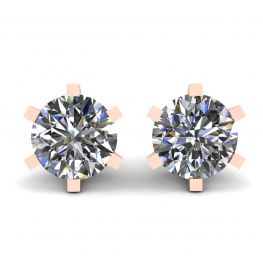 Klassische Diamant-Ohrstecker aus 18 Karat Roségold