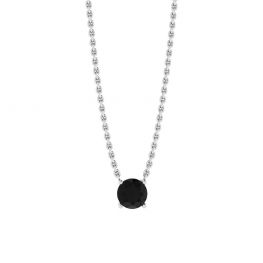 Klassische Solitär-Diamant-Halskette an dünner Kette
