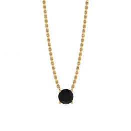 Solitär-Diamant-Halskette an dünner Kette aus Gelbgold
