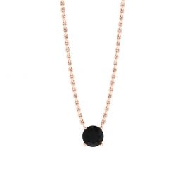 Klassische Solitär-Diamant-Halskette an dünner Kette aus Roségold