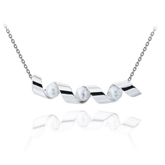 Smile-Halskette mit Seeperlen – Ruban-Kollektion, Bild vergrößern 1