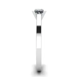 Diamantring im Prinzessschliff aus 18 Karat Weißgold - Foto 2