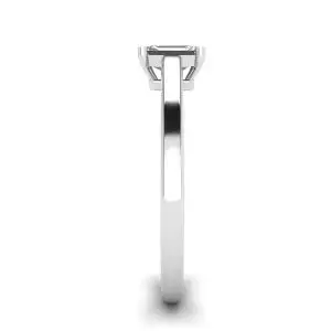 Klassischer Diamant-Solitärring im Smaragdschliff - Foto 2