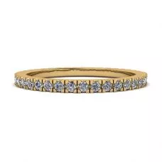 Klassischer, zierlicher Diamant-Eternity-Ring aus 18 Karat Gelbgold